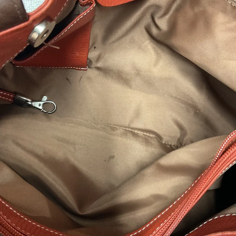 Puntotres Women's Vintage Leather Shoulder Tote Bag Made in Spain Brown One Size